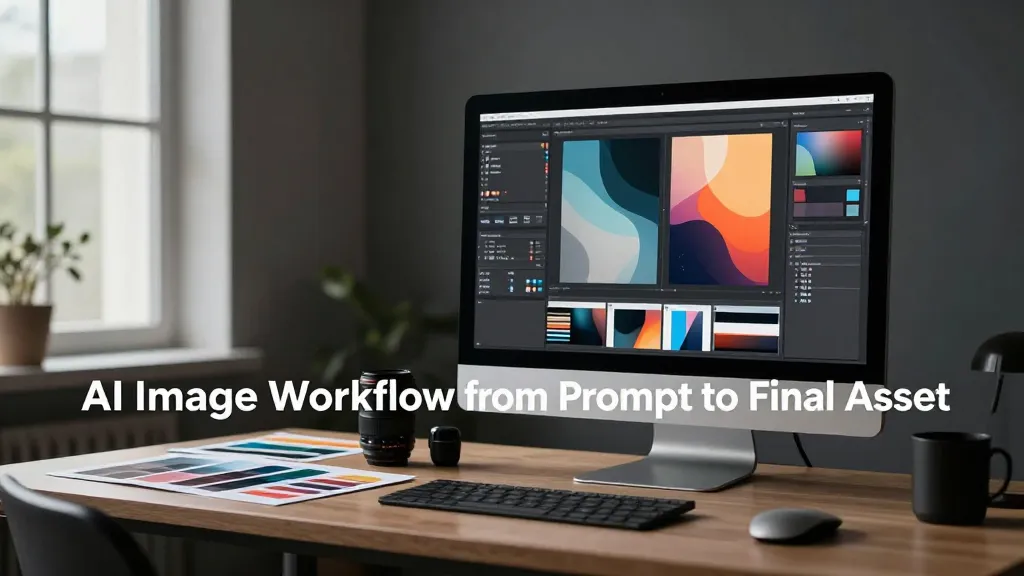 AI Image Workflow from Prompt to Final Asset workflow example for AI image creation