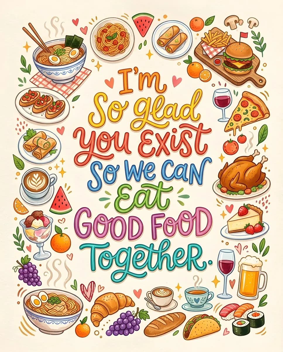 Whimsical food illustration