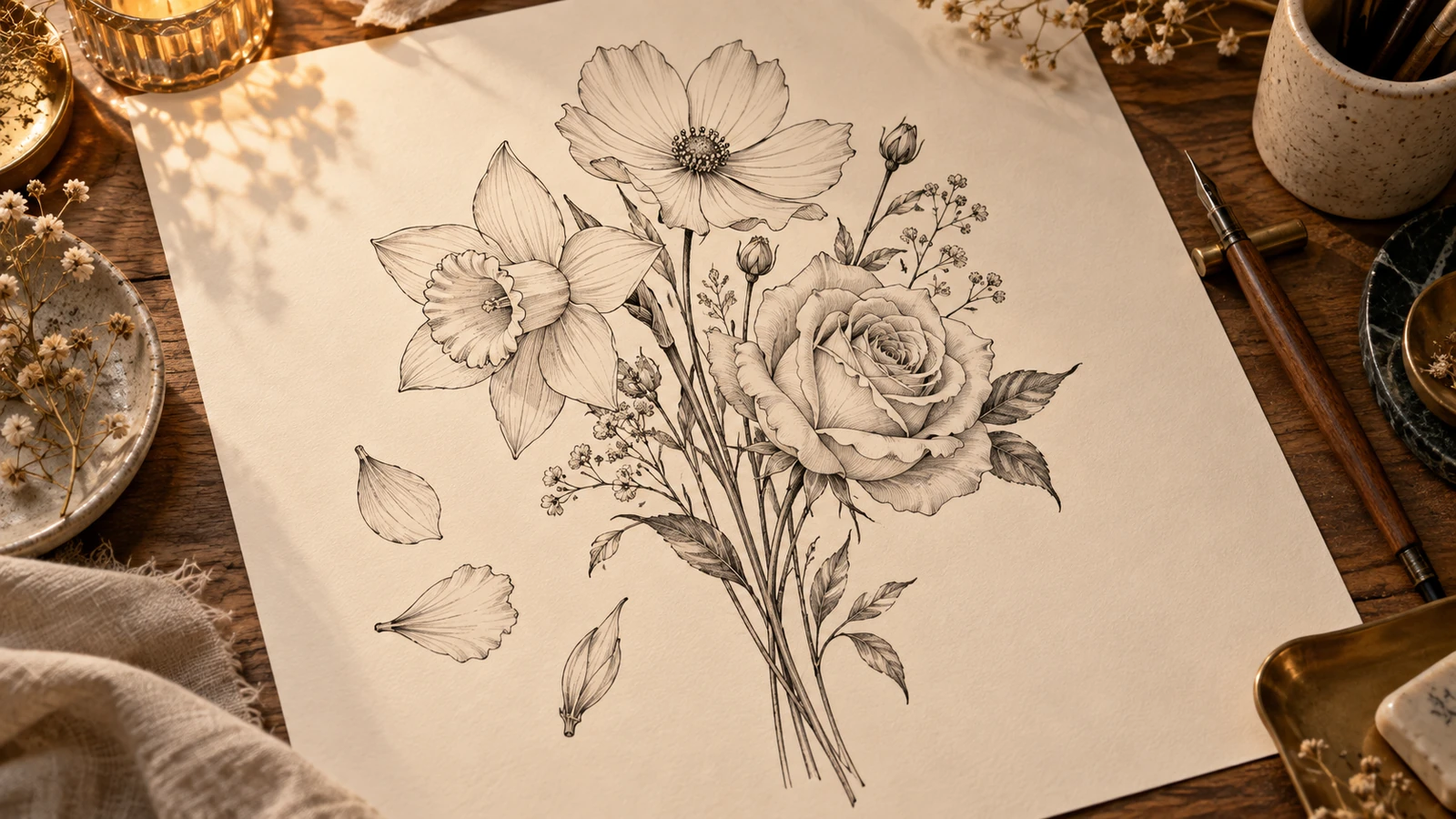 Vista previa de Generador de tatuajes de flores de nacimiento
