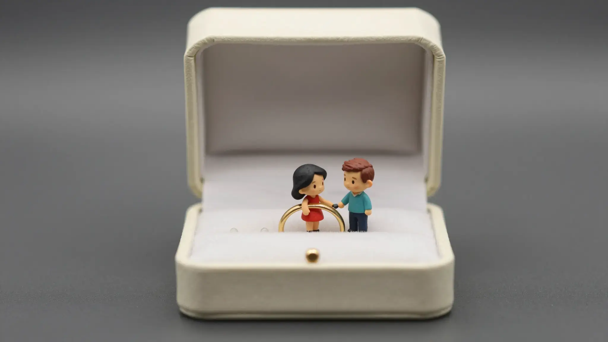 Vista previa de Joyero de pareja chibi 3D con IA