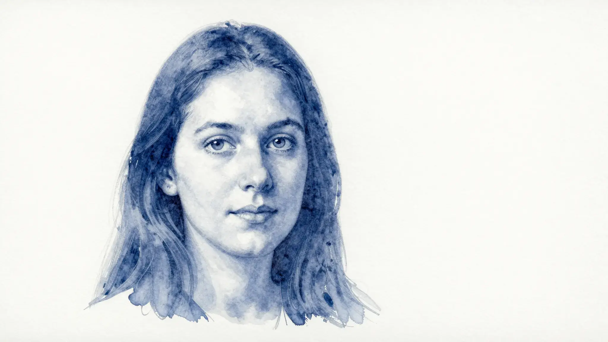Vista previa de Generador de retratos en azul de Prusia con IA