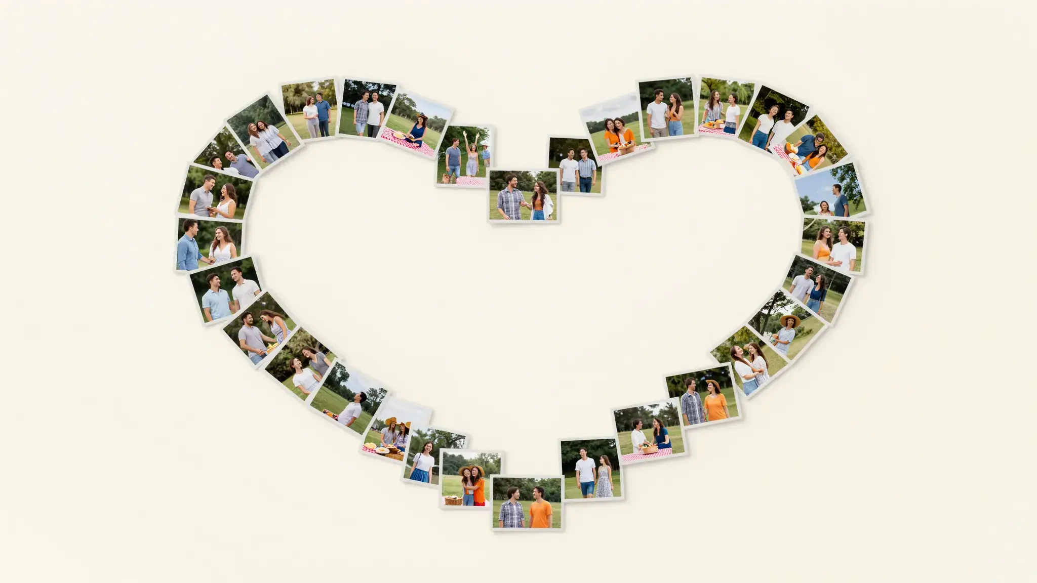 Vista previa de Collage de fotos en forma de corazón